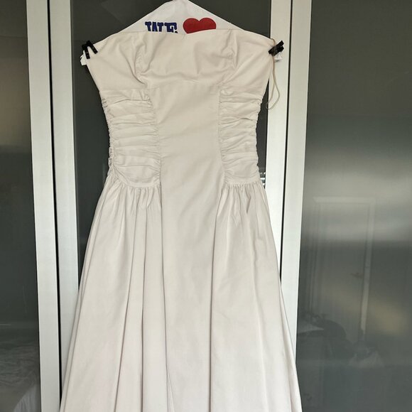 House of CB White Cotton Strapless Midi Sundress - Picture 5 of 7